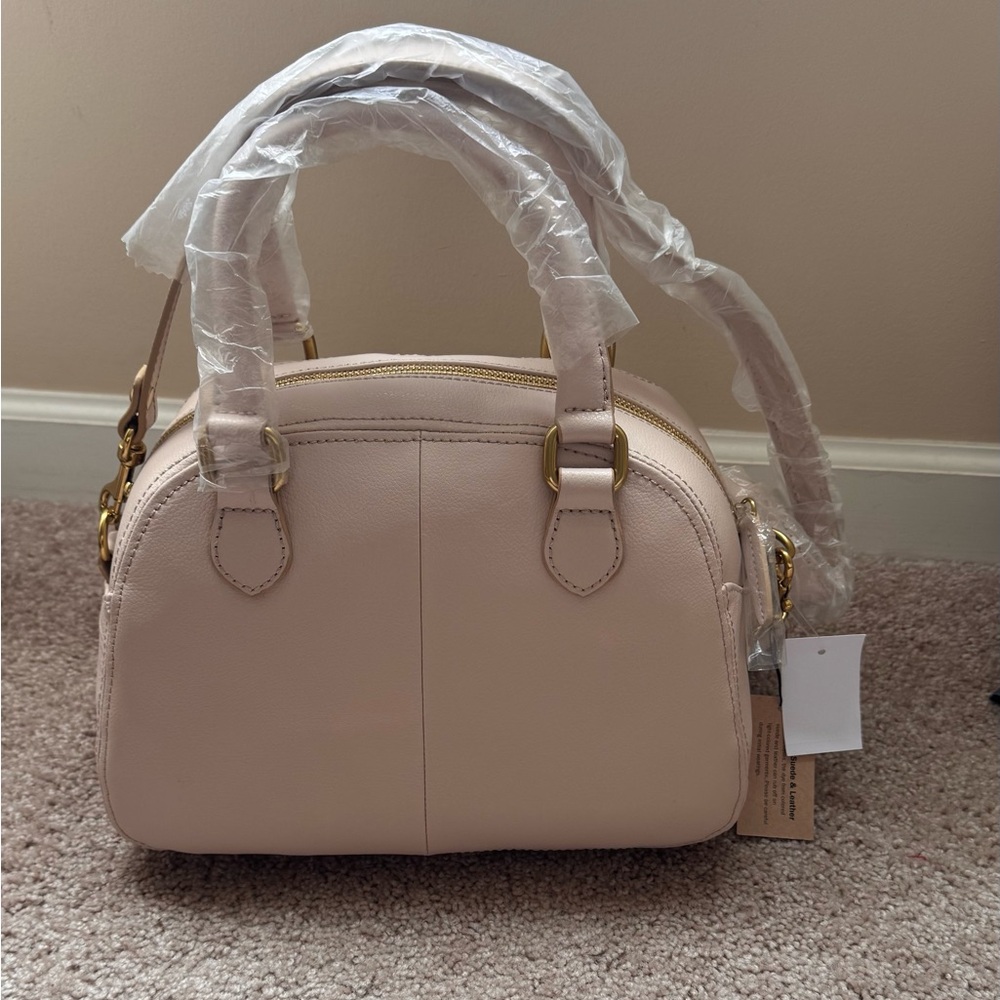 J. Crew Cream Satchel Bag with Double Handles